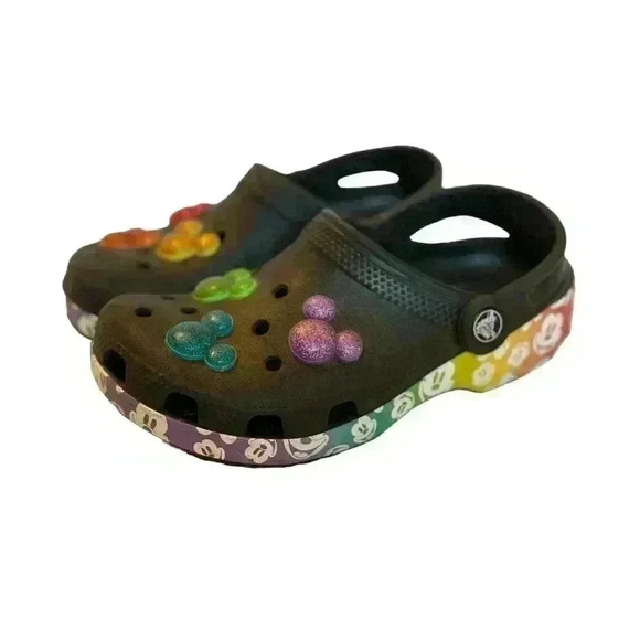 CROCS Size J1 Classic Disney Mickey Mouse Rainbow Celebration - Picture 2 of 10